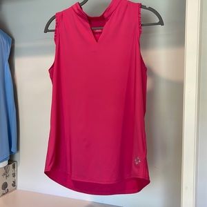 Jofit stand collar with split neck golf shirt.